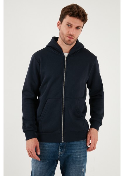 Regular Fit Kapüşonlu Fermuarlı Içi Tüylü Yumuşak Şardonlu Kışlık Sweat Erkek Sweat 5905340 fırsatları