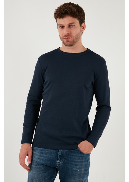 n Pamuklu Slim Fit Bisiklet Yaka Basic Sweat Erkek Sweat 59050741 indirimleri