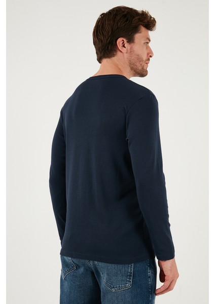 n Pamuklu Slim Fit Bisiklet Yaka Basic Sweat Erkek Sweat 59050741