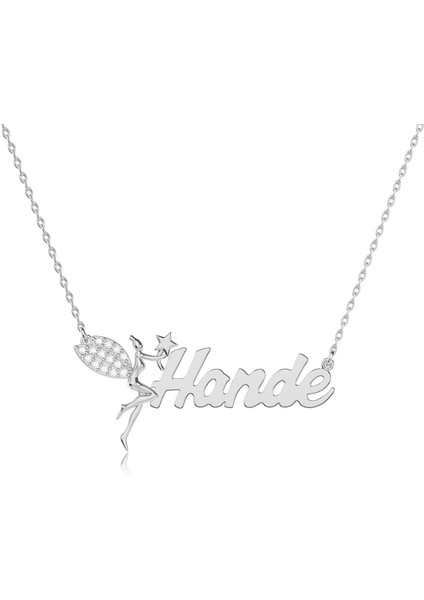 Küçük Peri Isimli Beyaz Gümüş Kolye modelleri