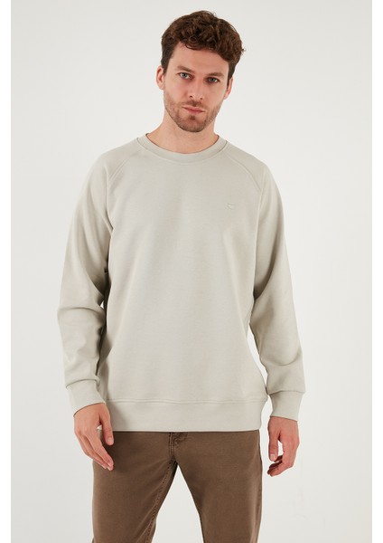 Streç Pamuklu Relaxed Fit Bisiklet Yaka Sweat Erkek Sweat 5901210 modelleri