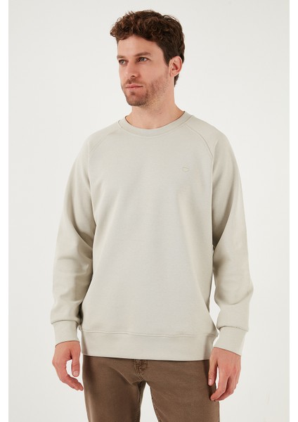 Streç Pamuklu Relaxed Fit Bisiklet Yaka Sweat Erkek Sweat 5901210 indirimleri