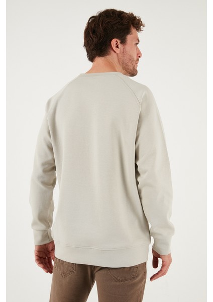 Streç Pamuklu Relaxed Fit Bisiklet Yaka Sweat Erkek Sweat 5901210