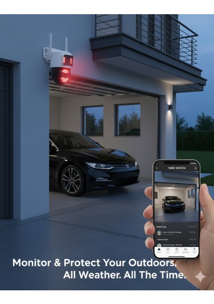 Kablosuz 4K Ip Kamera – Çift Lens, Wifi Bağlantı, Suya Dayanıklı & Otomatik Izleme Özellikli