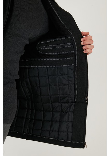 Slim Fit Çıkarılabilir Tüylü Yaka Detaylı Astarlı Kaşe Kaban Erkek Kaban 58400217