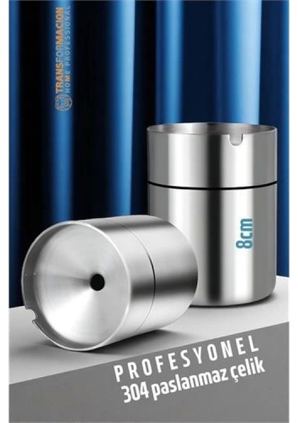 Duman Vermeyen At Sönsün Küllük - Çelik Metal Kül Tablası -Masaüstü Küllük