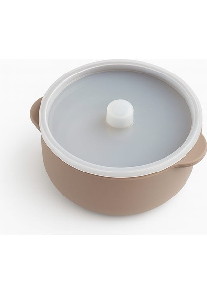 5li Silikon Bebek Beslenme Seti Bej (Bölmeli Mama Tabağı, Sızdırmaz Kase, Kaşık, Bardak, Önlük ) fırsatları