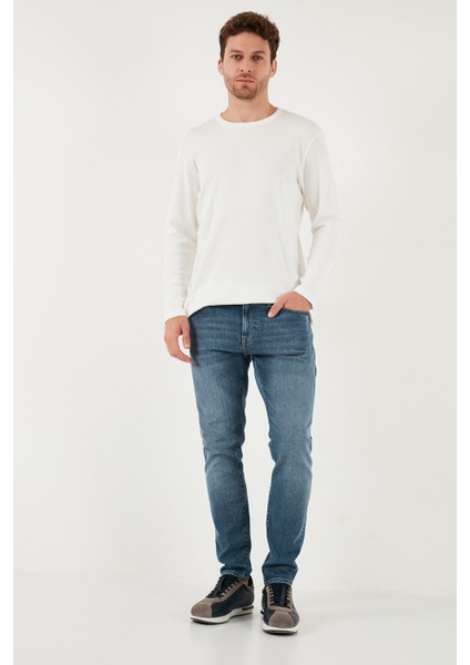 n Pamuklu Slim Fit Bisiklet Yaka Basic Sweat Erkek Sweat 59050741 fiyatları