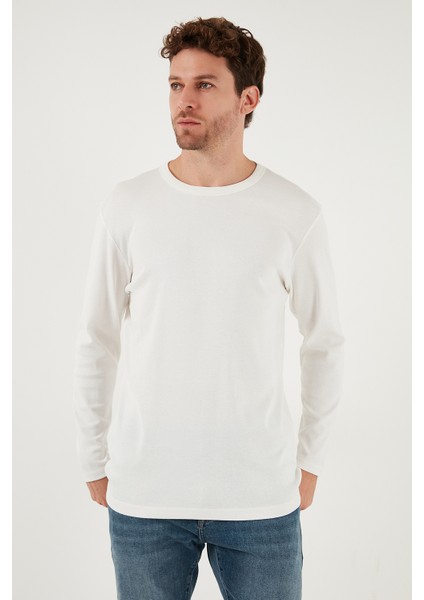 n Pamuklu Slim Fit Bisiklet Yaka Basic Sweat Erkek Sweat 59050741 fırsatları