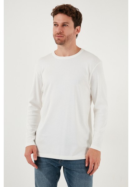 n Pamuklu Slim Fit Bisiklet Yaka Basic Sweat Erkek Sweat 59050741