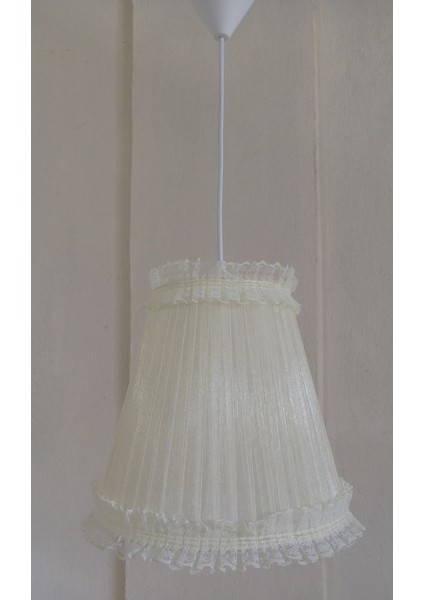 Krem Organze Avize M-61 Yatak Odası Çocuk Odası Genç ve Bebek Odası Avize Aydınlatma Sarkıt