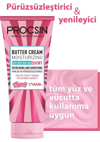 Butter Cream Gurmar Özlü Nemlendirici ve Pürüzsüzleştirici Tüy Geciktirici Katı Krem 2'li Set – Normal Ciltler İçin fırsatları