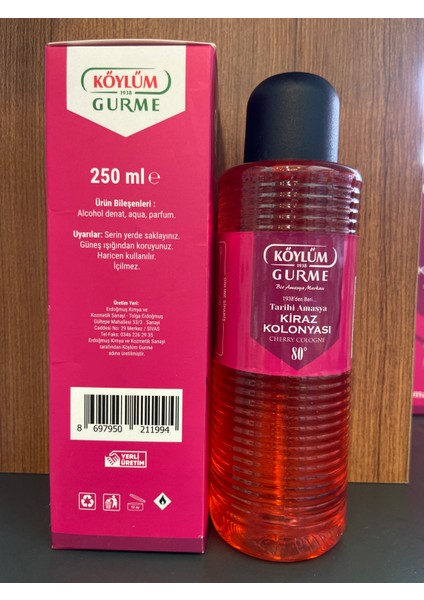 Kiraz Kolonyası 80 Derece 250ML Plastik Şişe fiyatları
