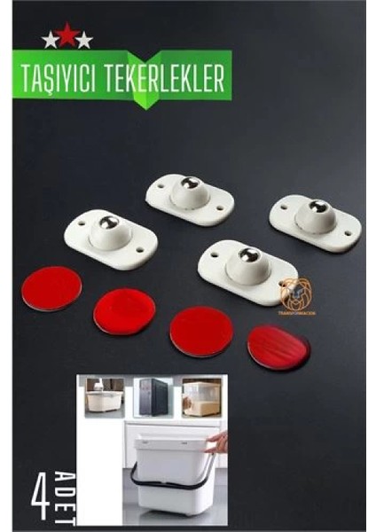 Bilyeli Mini Taşıyıcı Tekerlek Seti 360D Yapışkanlı fiyatları