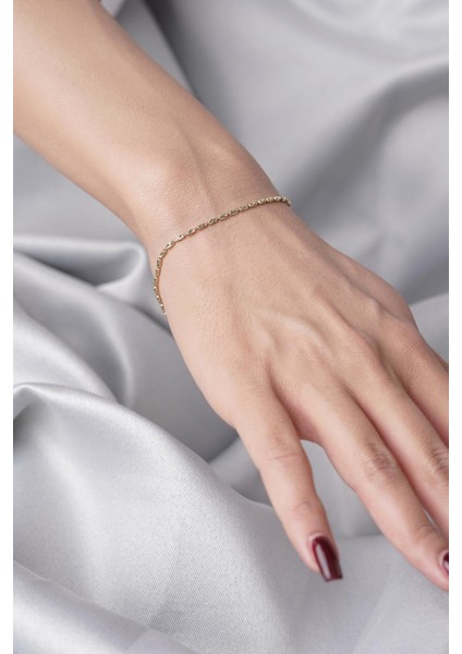 14 Ayar Altın Perla Set ( Kolye-Bileklik)