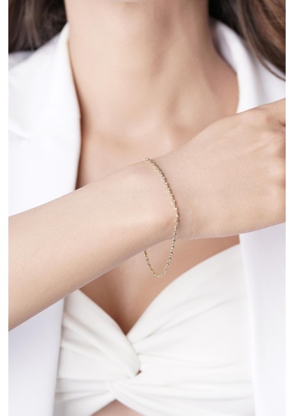 14 Ayar Altın Perla Set ( Kolye-Bileklik)