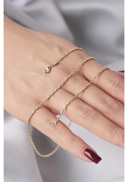 14 Ayar Altın Perla Set ( Kolye-Bileklik)