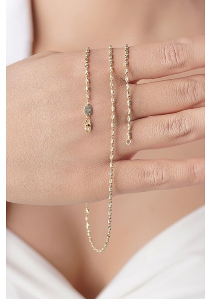 14 Ayar Altın Perla Set ( Kolye-Bileklik)