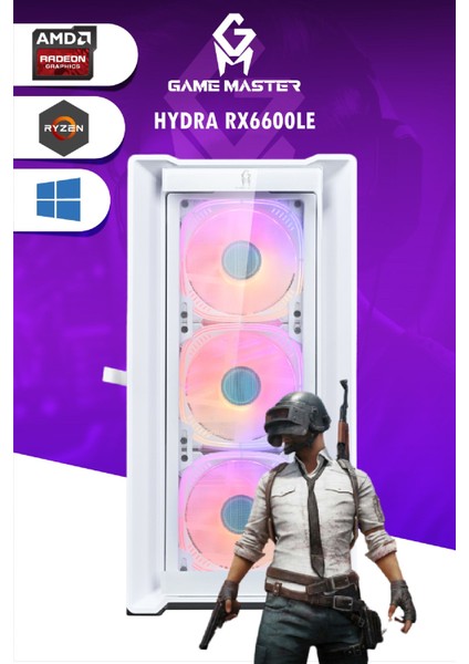 Hydra RX6600LE Ryzen 5 5600 Cpu 16GB Ram 512GB M.2 RX6600LE 8gb Sıvı Soğutuculu Gaming Pc fırsatları