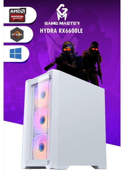 Hydra RX6600LE Ryzen 5 5600 Cpu 16GB Ram 512GB M.2 RX6600LE 8gb Sıvı Soğutuculu Gaming Pc indirimleri