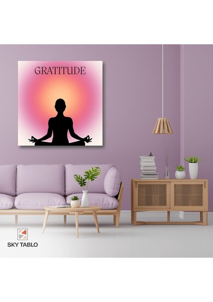 Şükranla Aydınlanma Kanvas Tablo Modern Duvar Tablosu Ev Dekoru Ev Hediyesi