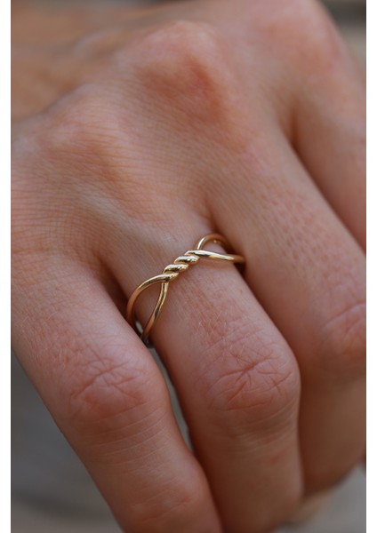 14 Ayar Altın Düğüm Burgu Model Yüzük fiyatları