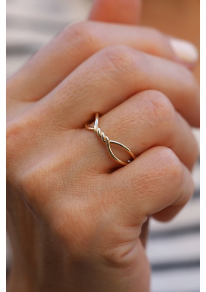 14 Ayar Altın Düğüm Burgu Model Yüzük fırsatları