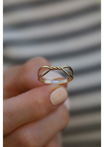 14 Ayar Altın Düğüm Burgu Model Yüzük indirimleri