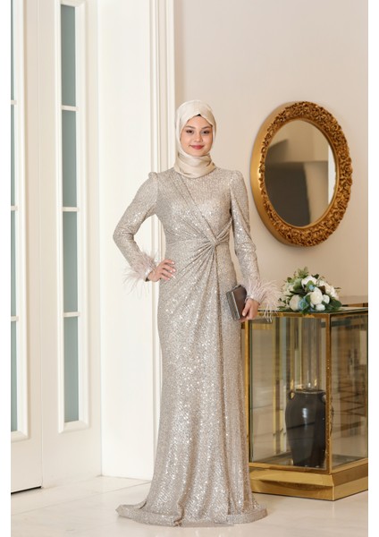 Pul Payet Abiye Elbise Hüma