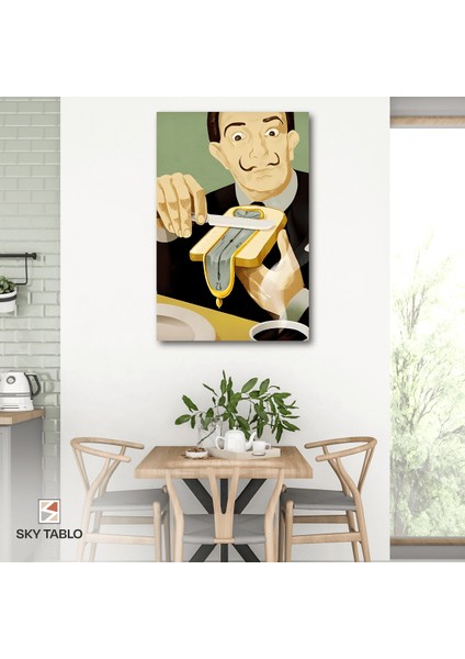 Saatli Ekmek Kanvas Tablo Modern Duvar Tablosu Ev Dekoru Ev Hediyesi