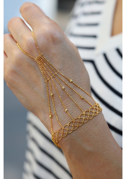 14 Ayar Altın Dorika Top Detaylı ve Zincir Sarkıtlı Şahmeran fiyatları