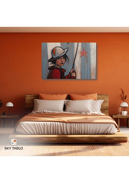 Kırmızı Balonun Hayali Kanvas Tablo Modern Duvar Tablosu Ev Dekoru Ev Hediyesi