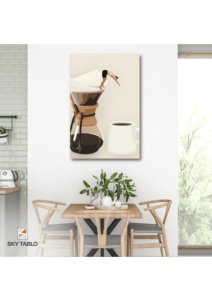 Kafeinle Serbest Dalış Kanvas Tablo Modern Duvar Tablosu Ev Dekoru Ev Hediyesi