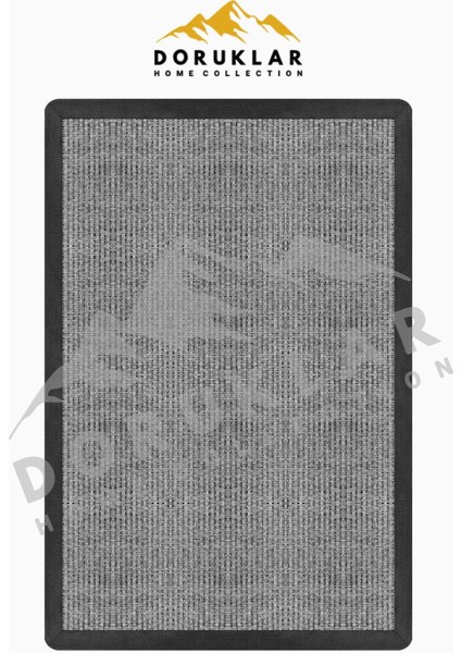 Modern Gri Çerçeve Desenli Süngerli Kaymaz Dot Taban Dijital Baskı Halı H0832 modelleri