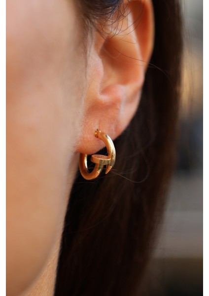 14 Ayar Altın Çivi Model Sarmal Halka Küpe fiyatları