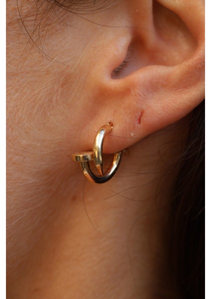 14 Ayar Altın Çivi Model Sarmal Halka Küpe fırsatları