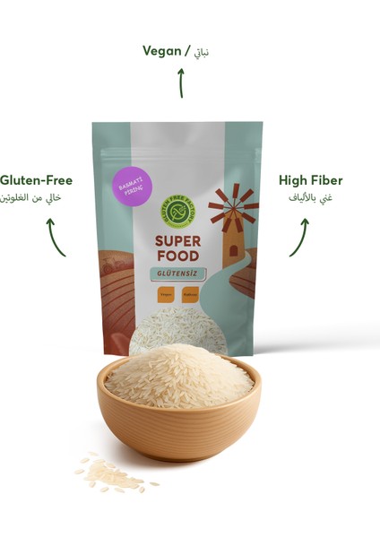 Glutensiz Fabrika Glütensiz Basmati Pirinç 500 G modelleri