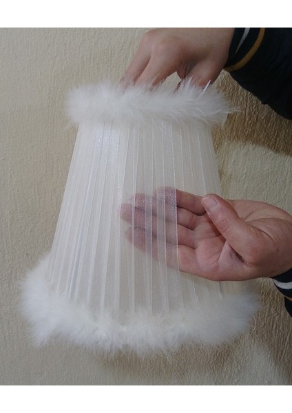 Krem Organze Avize M-67 Yatak Odası Çocuk Odası Genç ve Bebek Odası Avize Aydınlatma Sarkıt fırsatları