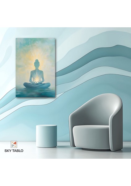 Mavi Meditasyon Kanvas Tablo Modern Duvar Tablosu Ev Dekoru Ev Hediyesi
