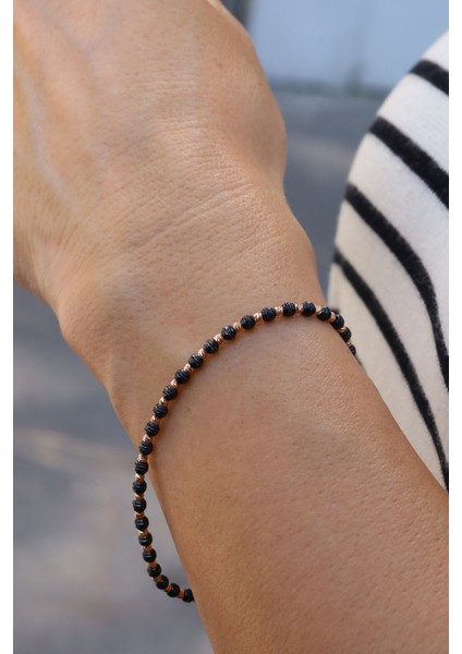 14 Ayar Altın Ema Dorika Top Detaylı Sıralı Çift Renk (Rose) Bileklik fırsatları