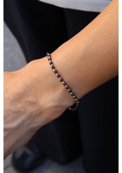 14 Ayar Altın Ema Dorika Top Detaylı Sıralı Çift Renk (Rose) Bileklik indirimleri