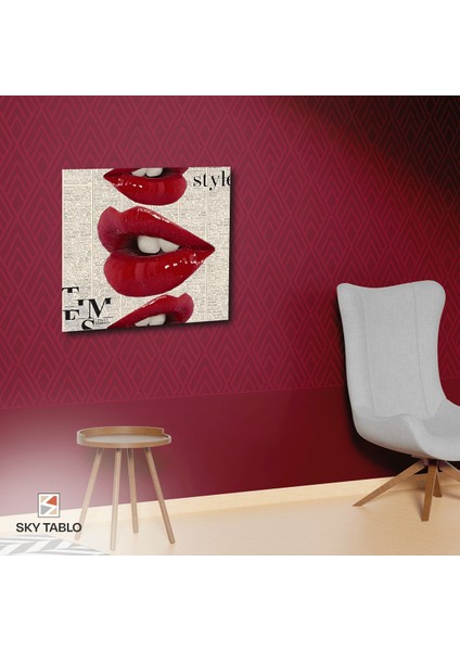 Dudak Manifestosu Kanvas Tablo Modern Duvar Tablosu Ev Dekoru Ev Hediyesi