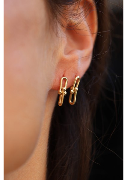 14 Ayar Altın Mini Bisiklet Zincir Model Küpe fırsatları