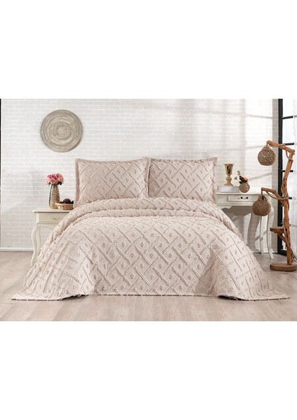 Çapa Home Şönil Yatak Örtüsü / Çeyizlik / Günlük Kullanıma Uygun/ 3 Parça Yatak Örtüsü Isabel
