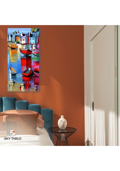 Renkli Liman Kanvas Tablo Modern Duvar Tablosu Ev Dekoru Ev Hediyesi