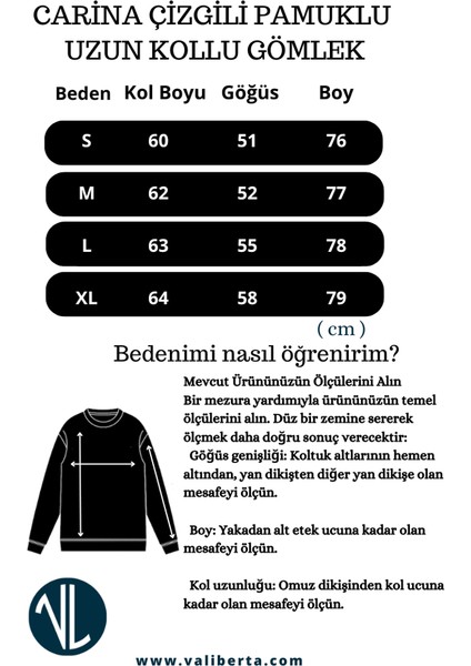 Carina Çizgili Pamuklu Uzun Kol Gömlek - Lacivert