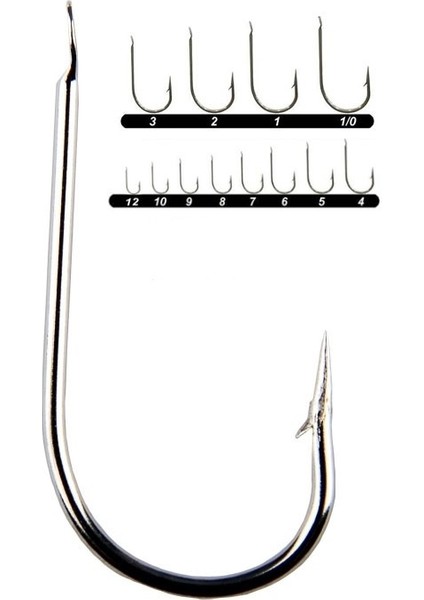 1353 Kısa P@la Olta Iğnesi 100'LÜ Kutu Nikel No:10