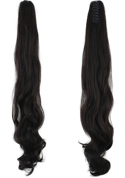 Tokalı Dalgalı At Kuyruğu - Kahverengi