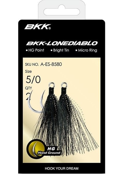 Lone Diablo Bt- Black Bucktail Olta Iğnesi 4/0