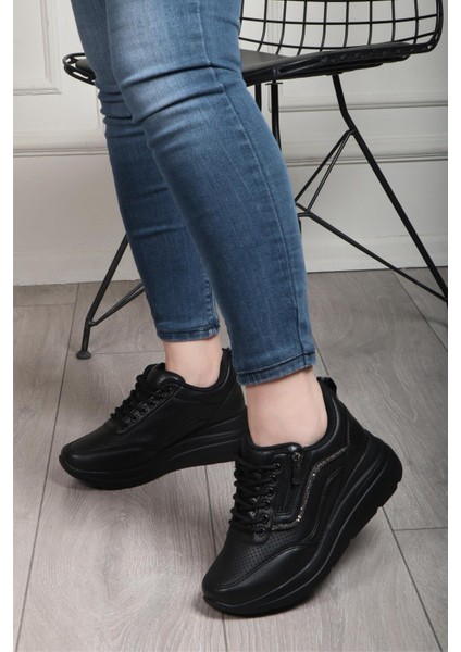 207 Siyah Kadın Spor Sneaker